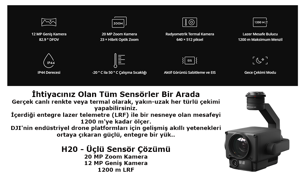 DJI ZENMUSE H20 Endüstriyel Kamera