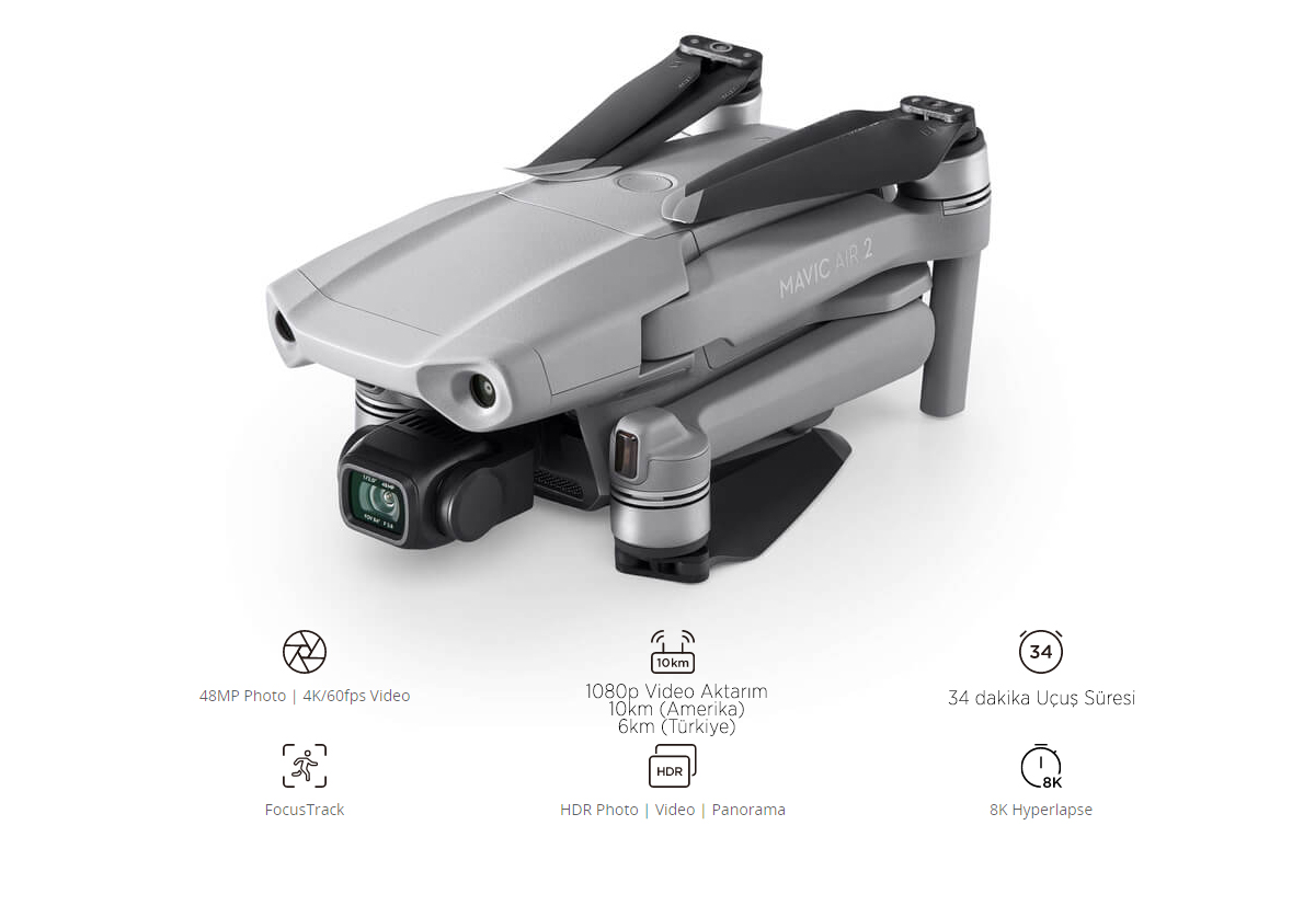 Dji mavic air 2 discount fly more combo özellikleri